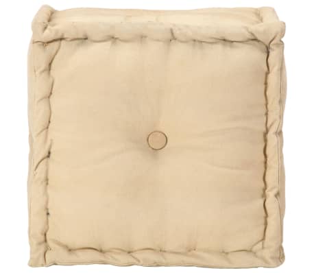 vidaXL Pouf Sand 40 x 40 x 40 cm Baumwoll-Leinwand