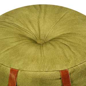 vidaXL Pouf Vert 40 x 40 cm Toile de coton