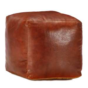vidaXL tumba punakaspruun 40 x 40 x 40 cm ehtne kitsenahk