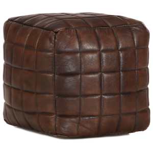vidaXL tumba tumepruun 40 x 40 x 40 cm ehtne kitsenahk