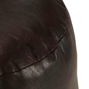 vidaXL Пуф, тъмнокафяв, 60x30 см, естествена козя кожа