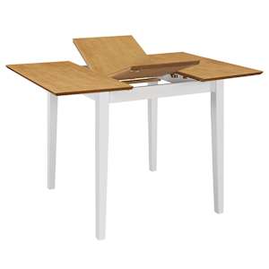 Rozkládací jídelní stůl bílý (80–120) x 80 x 74 cm MDF - obrázek 2