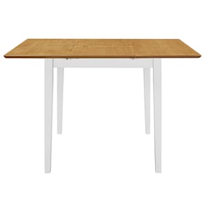 Rozkládací jídelní stůl bílý (80–120) x 80 x 74 cm MDF - obrázek 4