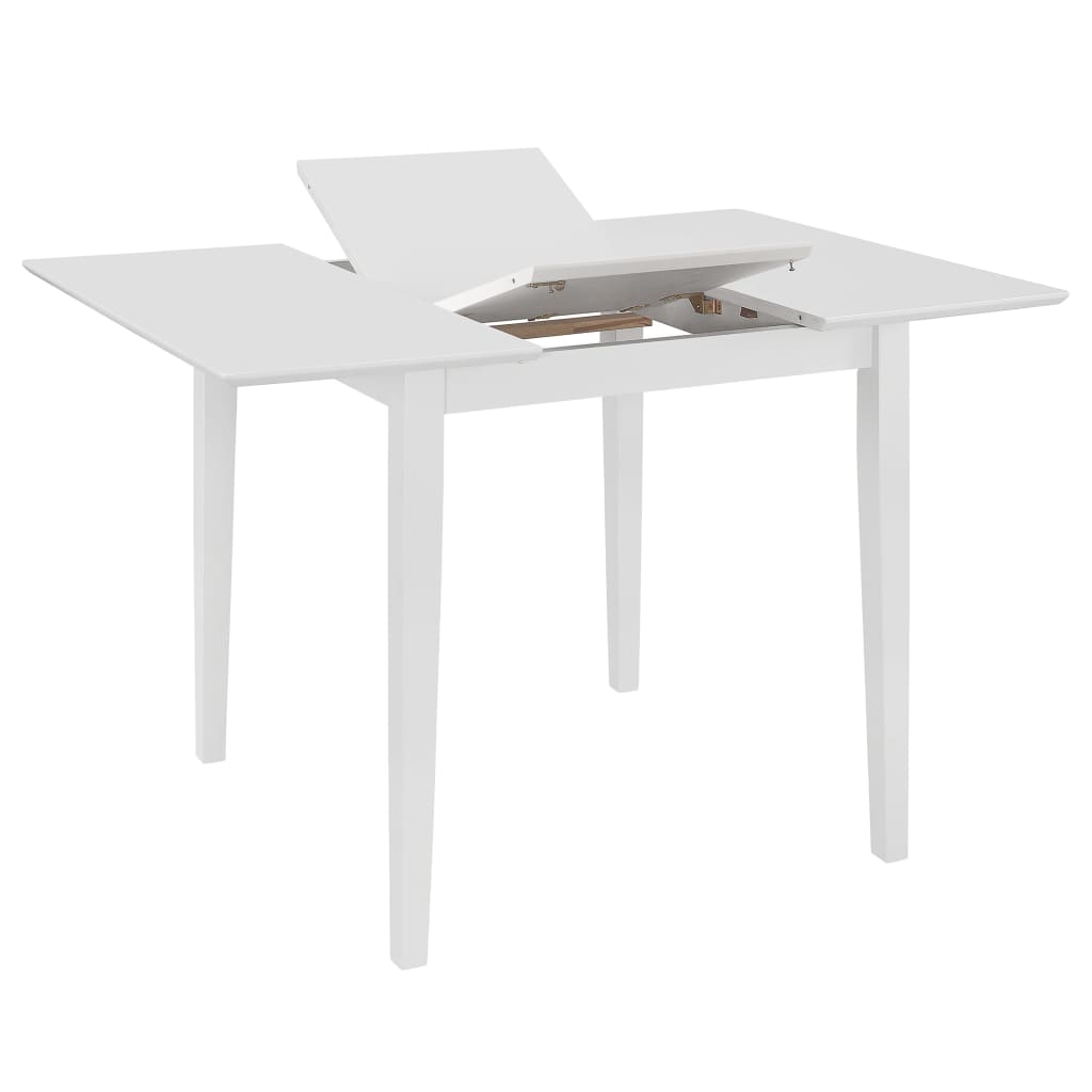 vidaXL fehér kihúzható MDF étkezőasztal (80-120)x80x74 cm
