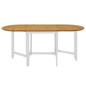 vidaXL I&scaron;skleidž. valg. stalas, baltas, (75-180)x75x74 cm, MDF