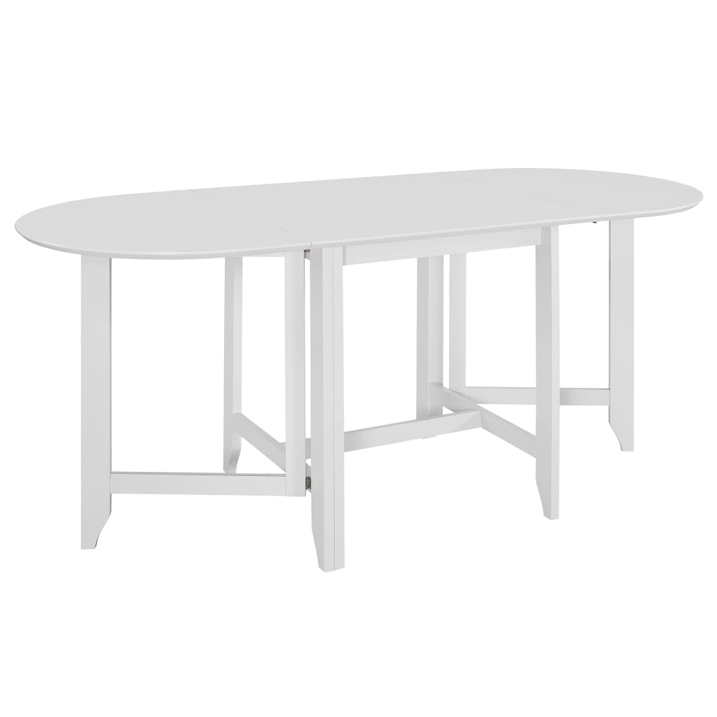 vidaXL Τραπεζαρία Επεκτεινόμενη Λευκή (75-180) x 75 x 74 εκ. από MDF