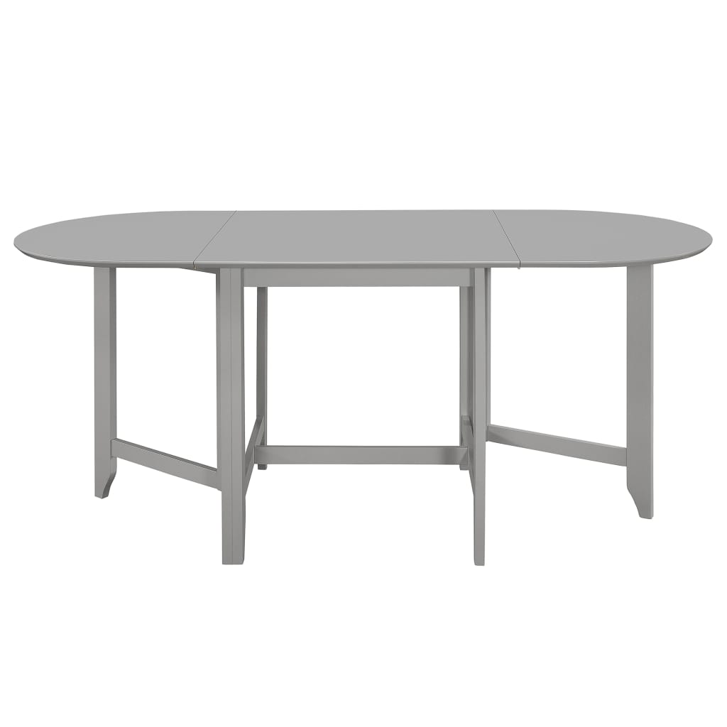 vidaXL Išskleidž. valg. stalas, pilkas, (75-180)x75x74 cm, MDF