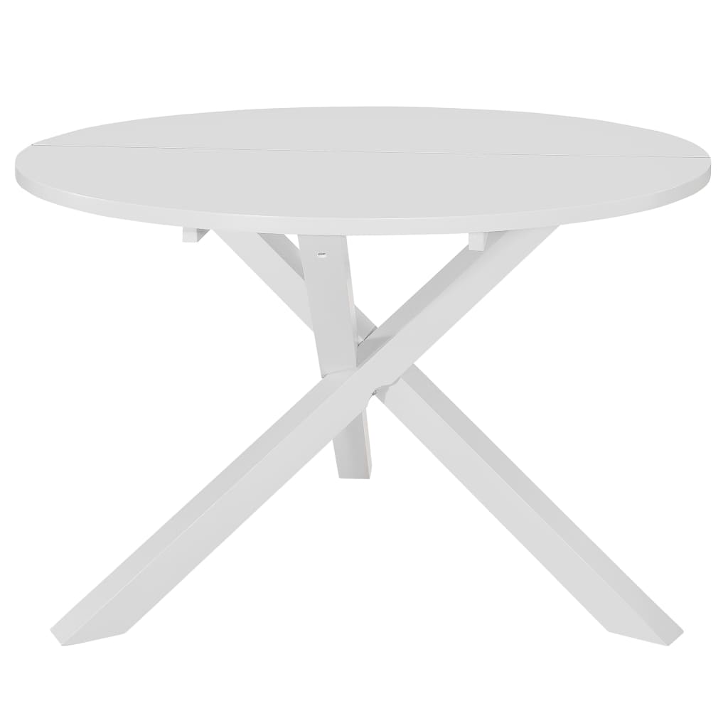 vidaXL JĂ­delnĂ­ stĹŻl bĂ­lĂ˝ 120 x 75 cm MDF