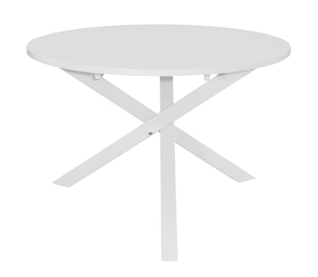 vidaXL Jedilna miza MDF 120x75 cm bela