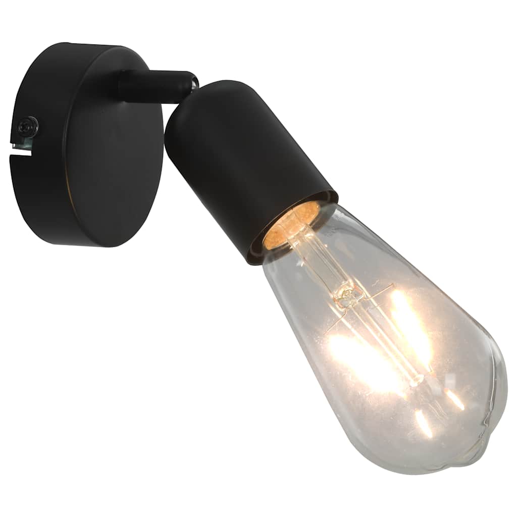 Thumbnail - vidaXL Strahler 2 Stk. mit Glühlampen 2 W Schwarz E27