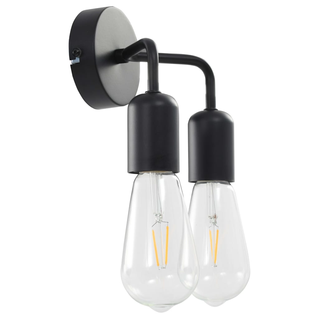 vidaXL Lampe murale Noir E27