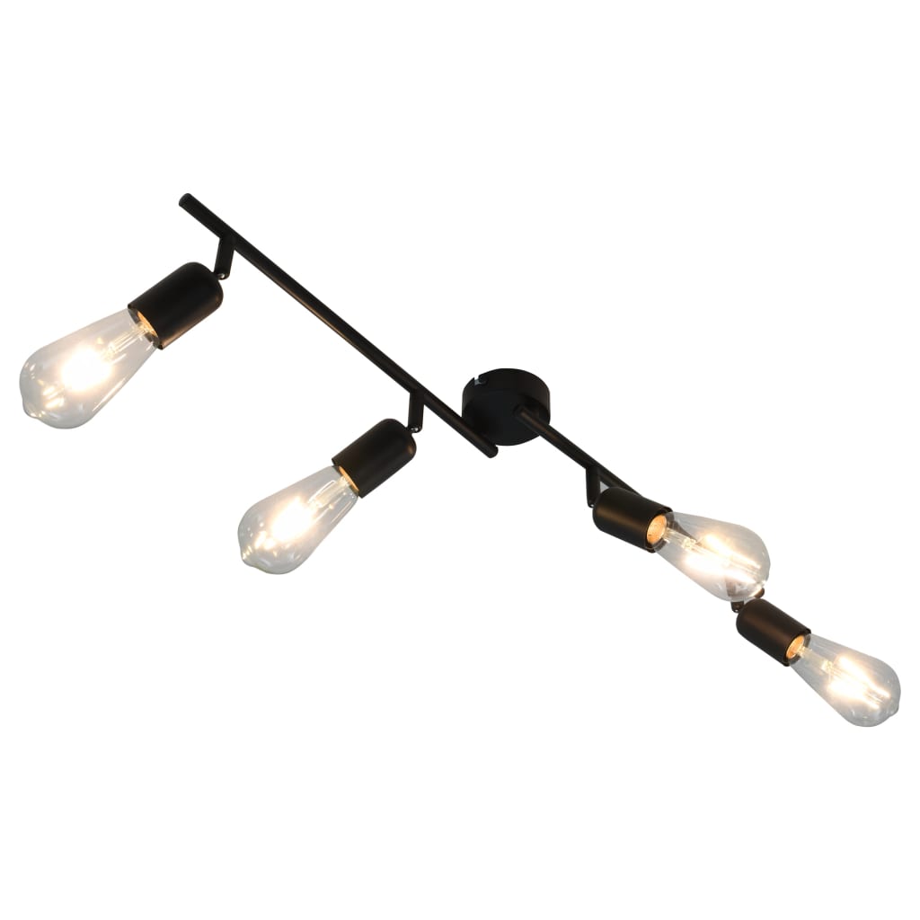 vidaXL Lampă spot cu 4 direcții, negru, 60 cm, E27 vidaxl.ro