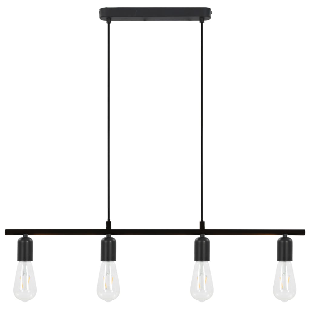 vidaXL Lampă de tavan, negru, 80 cm, E27