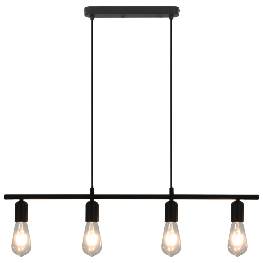 vidaXL Lampă de tavan, negru, 80 cm, E27 vidaXL