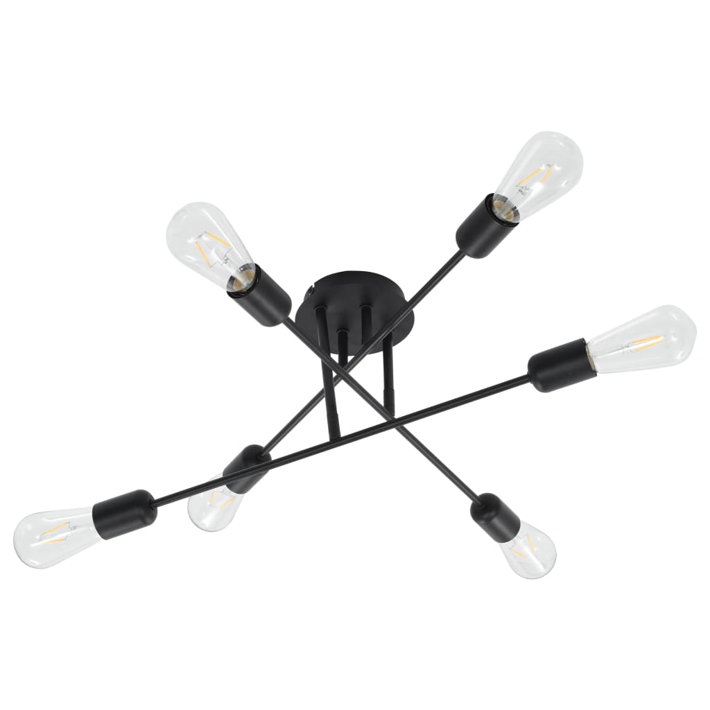 

vidaXL Plafondlamp E27 zwart