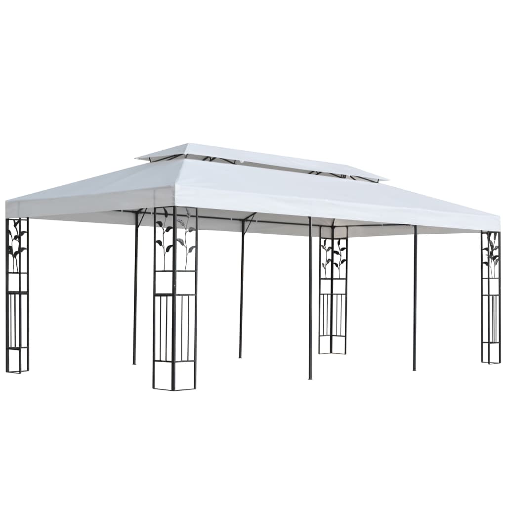 vidaXL pavillon 3 x 6 m hvid