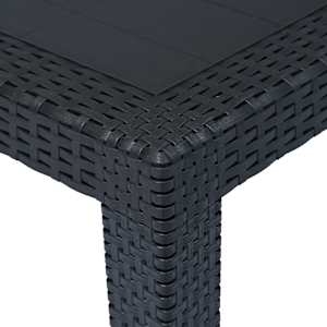 3dílný bistro set antracitový plastový ratanový vzhled - obrázek 9