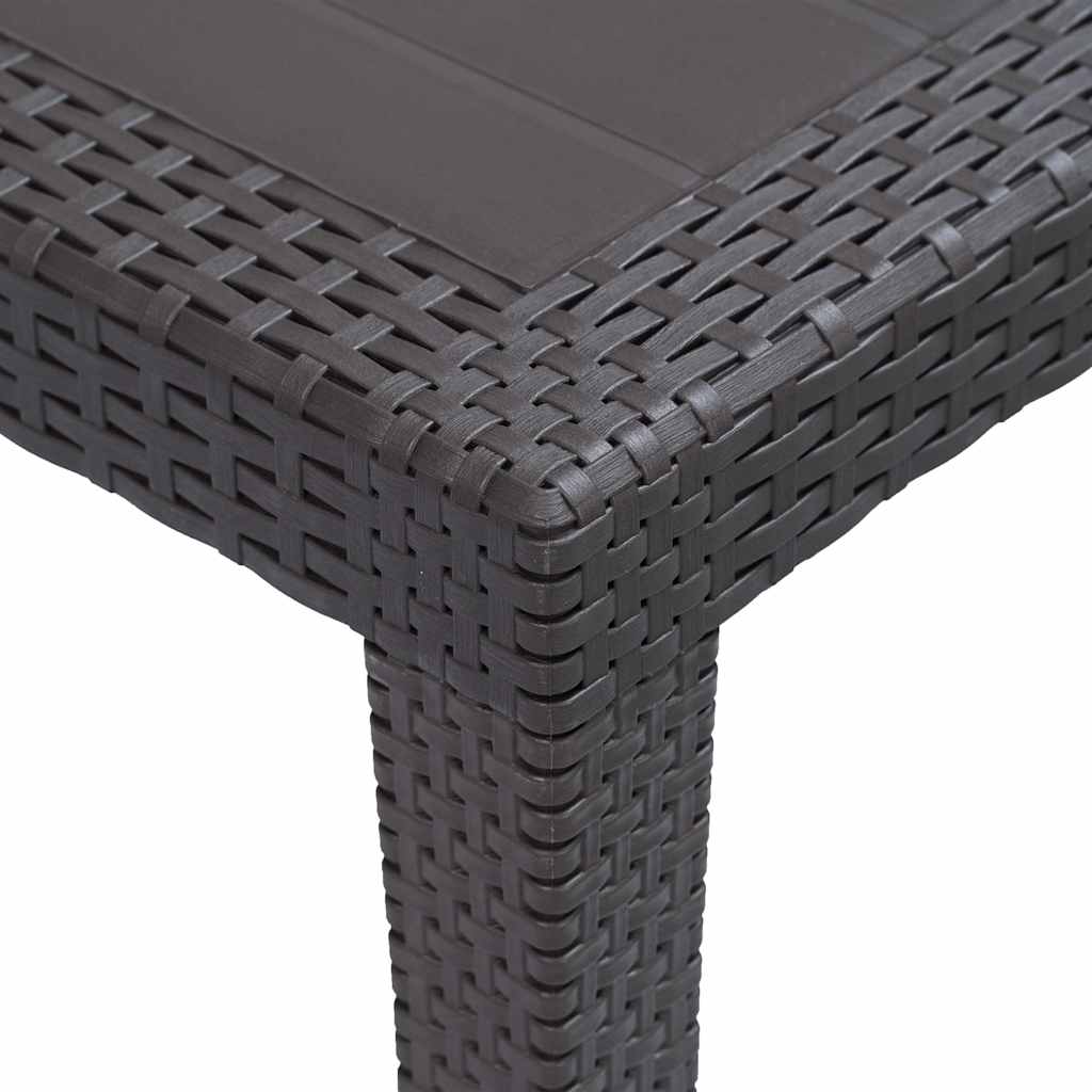 3dílný bistro set plast ratan hnědý - obrázek 9