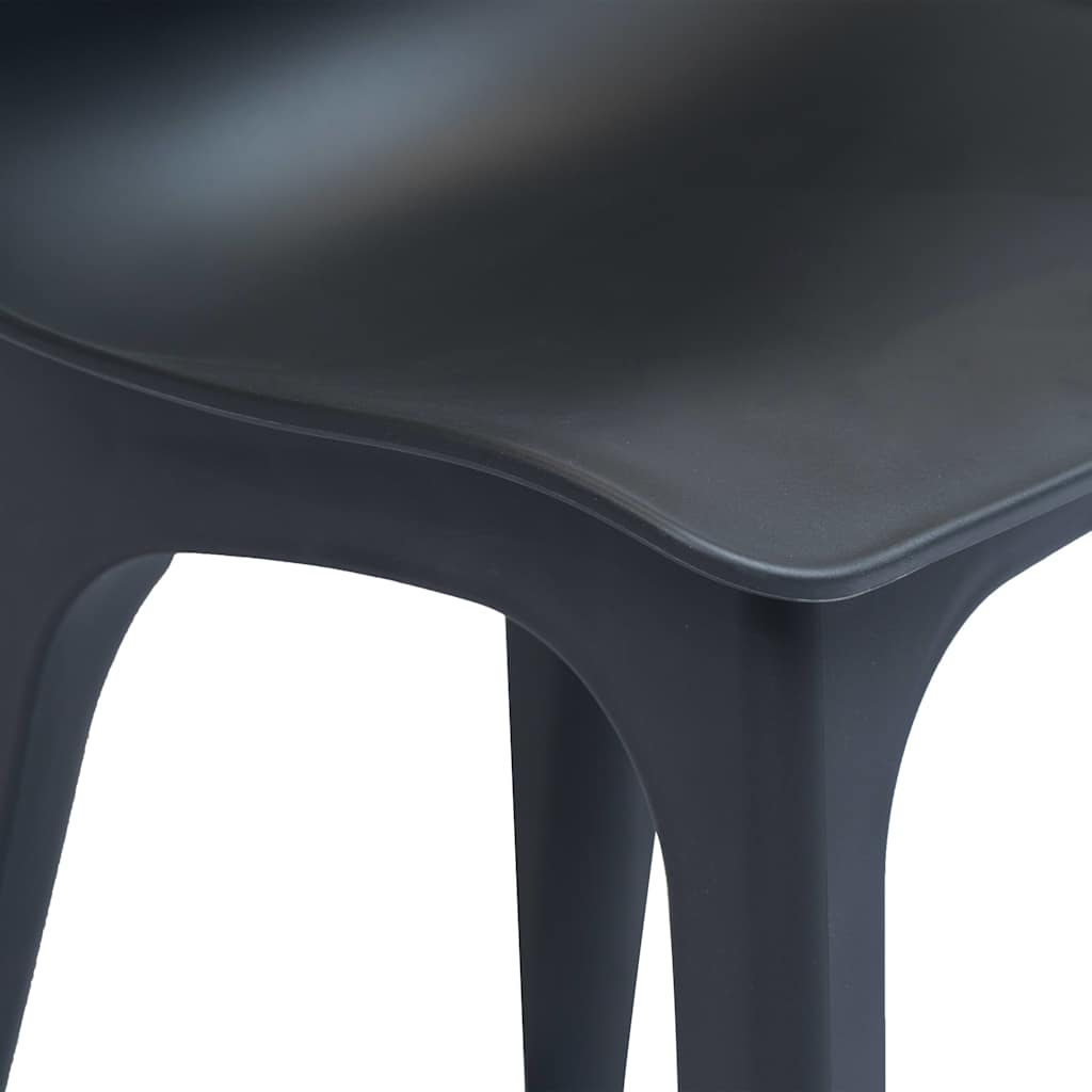 3dílný bistro set antracitový plastový - obrázek 6