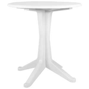 3dílný bistro set plast ratan bílý - obrázek 8