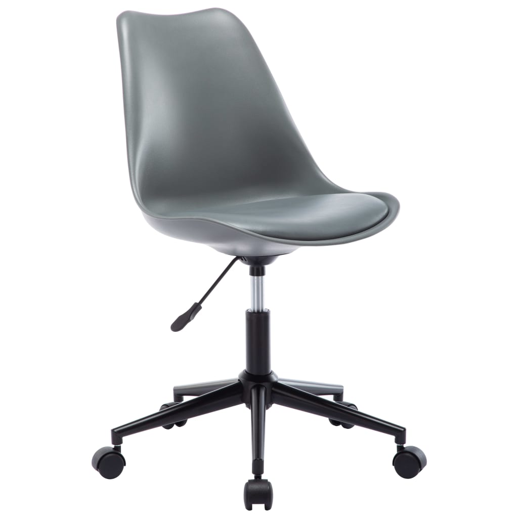 

vidaXL Eetkamerstoelen draaibaar 4 st kunstleer grijs