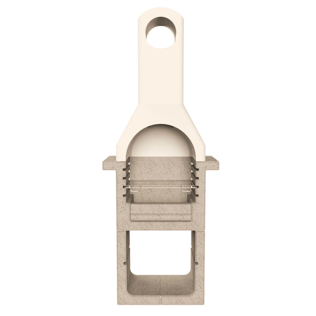 Support De Barbecue Au Charbon De Bois Béton Avec Cheminée VidaXL 15 width=274