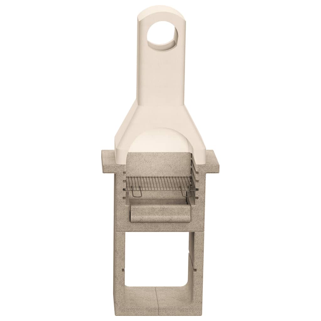 Support De Barbecue Au Charbon De Bois Béton Avec Cheminée VidaXL 17 width=274