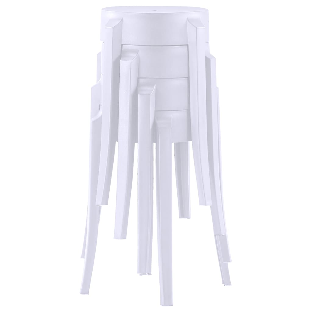 vidaXL Stohovatelné stoličky 4 ks bílé plast