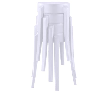 vidaXL Stohovatelné stoličky 4 ks bílé plast