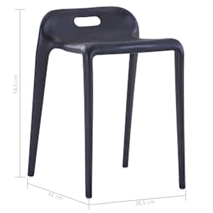 Stohovatelné stoličky 4 ks černé plast - obrázek 8