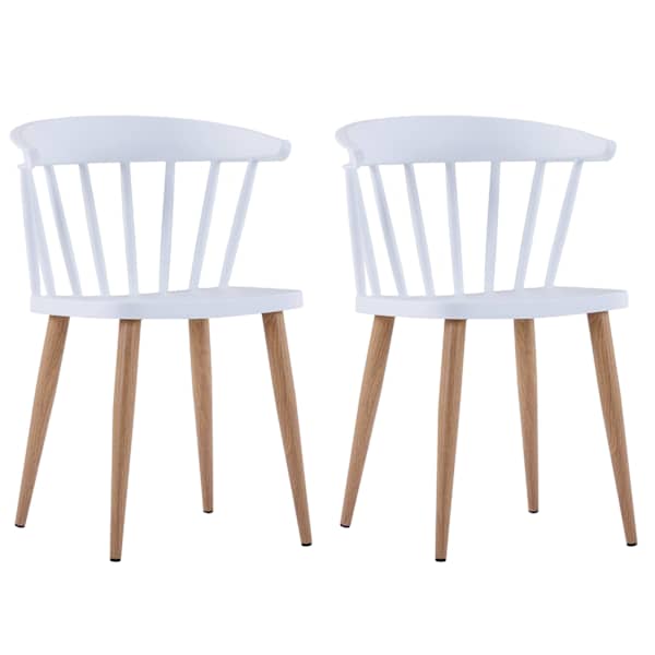 vidaXL s&ouml;&ouml;gitoolid 2 tk, valge, plast
