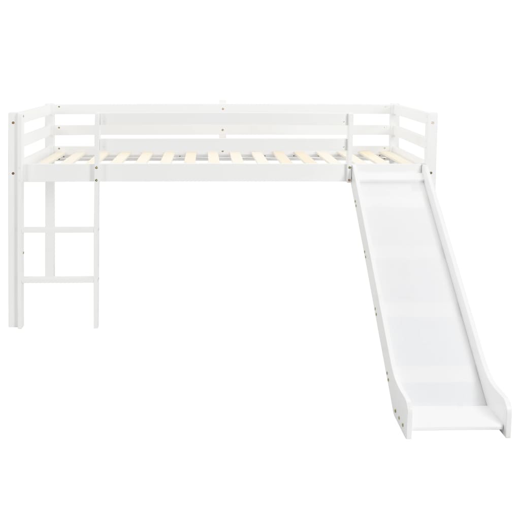 

vidaXL Kinderhoogslaper met glijbaan en ladder 97x208 cm grenenhout