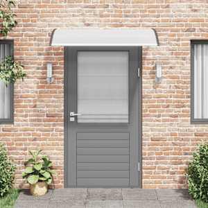 vidaXL ukse varikatus, must ja l&auml;bipaistev, 150 x 75 cm, PC