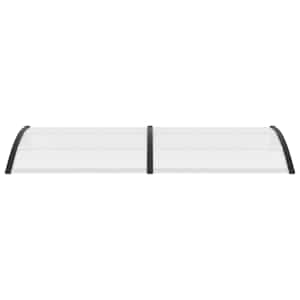 Vchodová stříška černá a průhledná 240 x 75 cm polykarbonát - obrázek 4
