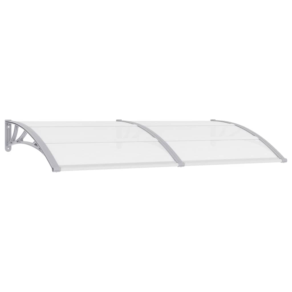 vidaXL Vchodová stříška šedá a průhledná 200 x 75 cm polykarbonát