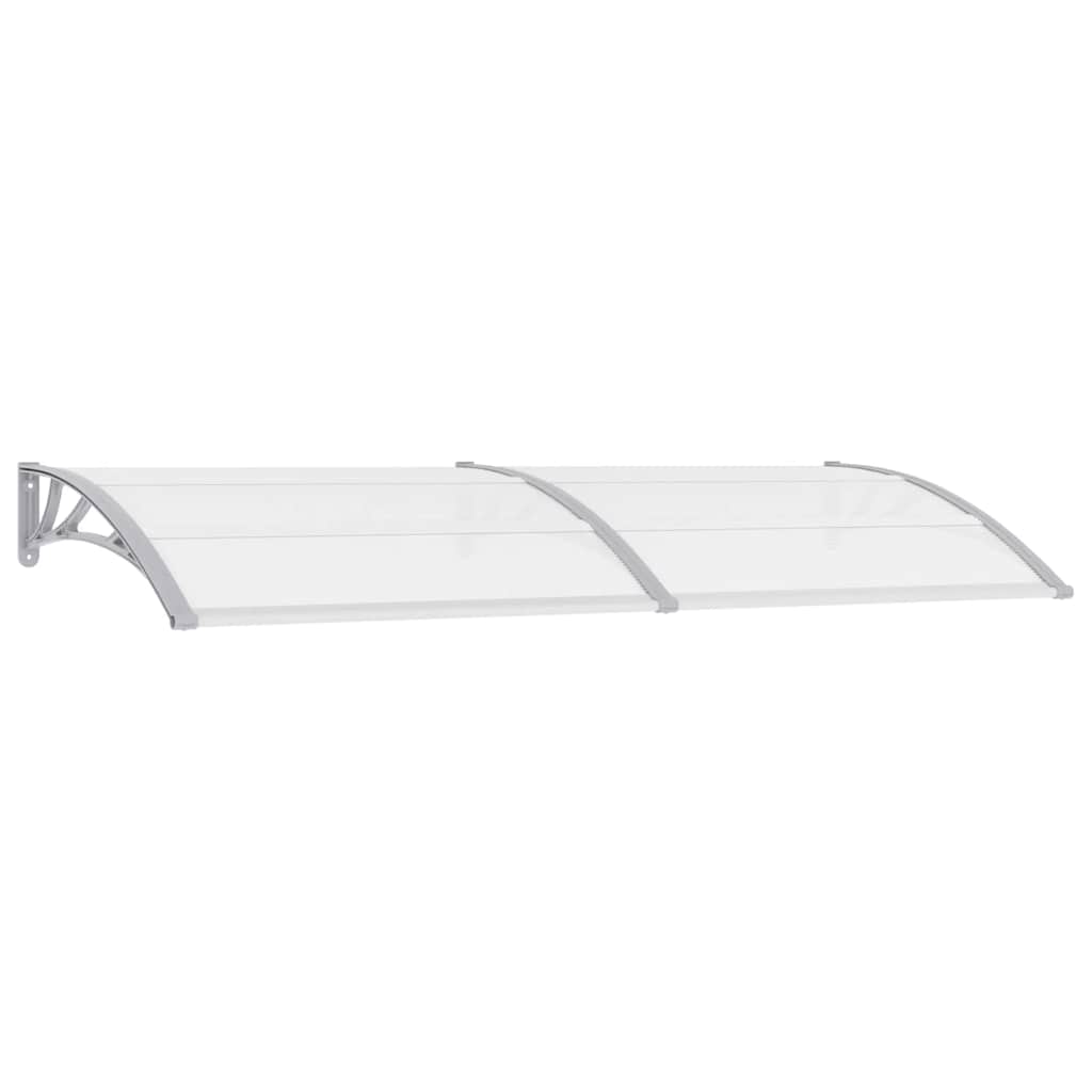 vidaXL Vchodová stříška šedá a průhledná 240 x 75 cm polykarbonát