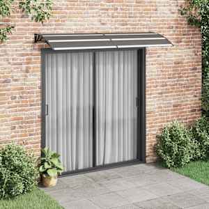 Nadstrešek za vrata črn 240x75 cm PC