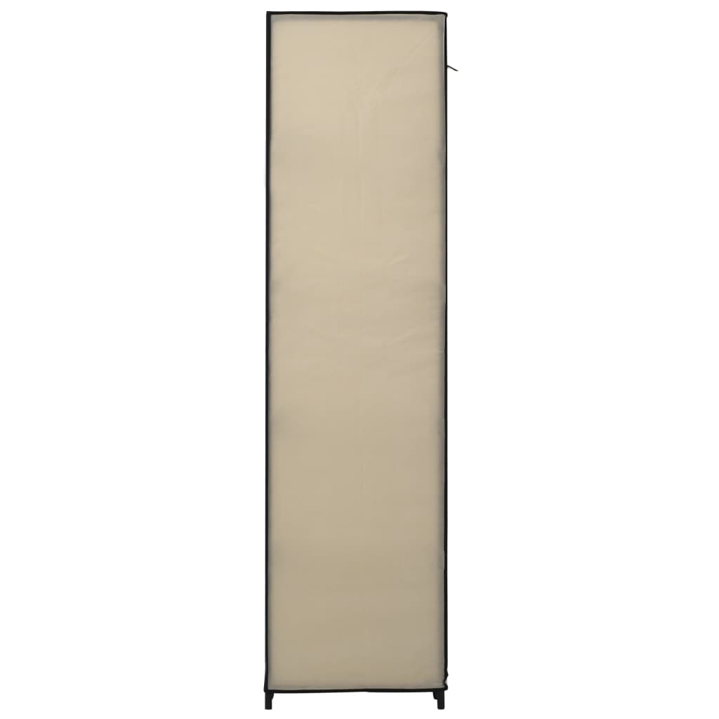 vidaXL Armario plegable de tela color crema 110x45x175 cm