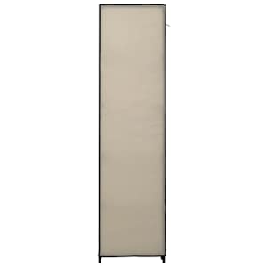 Skládací šatní skříň krémová 110 x 45 x 175 cm textil - obrázek 5