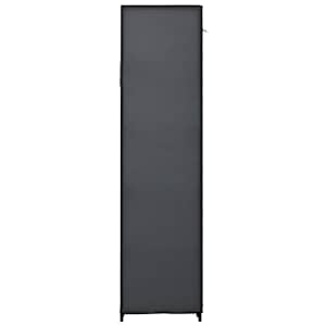 Skládací šatní skříň šedá 110 x 45 x 175 cm textil - obrázek 5