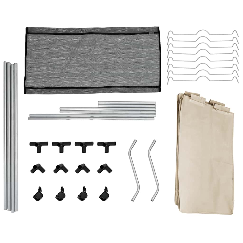 Koš za sortiranje perila s 4 vrečami krem jeklo - slika 12