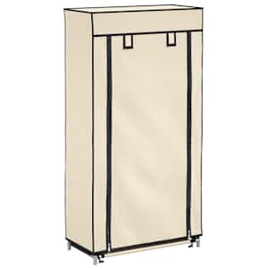 vidaXL kingakapp kattega, kreemjas, 58 x 28 x 106 cm, kangas