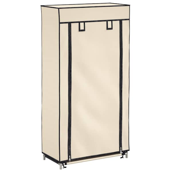 vidaXL kingakapp kattega, kreemjas, 58 x 28 x 106 cm, kangas