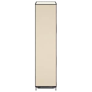 Botník s potahem krémový 58 x 28 x 106 cm textil - obrázek 5
