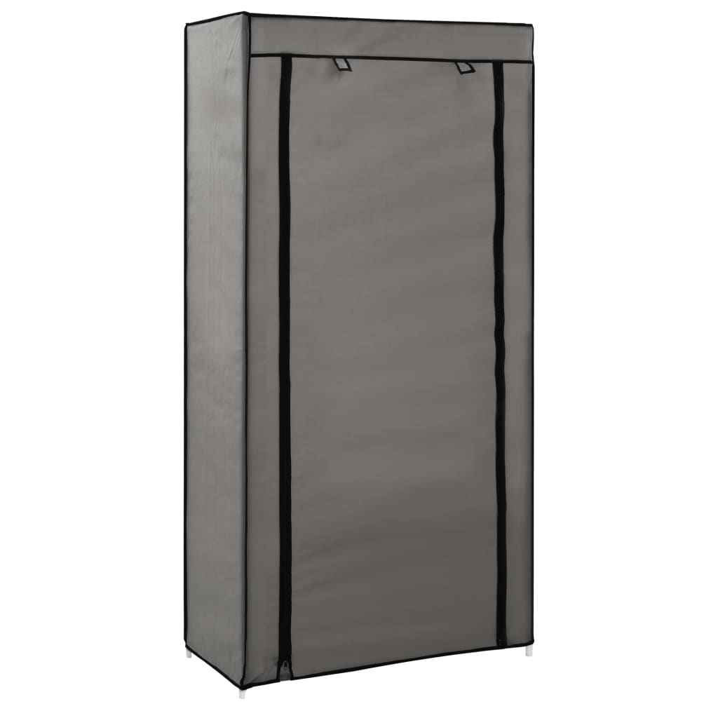 Petrashop 282430  Shoe Cabinet with Cover Grey 58x28x106 cm Fabric