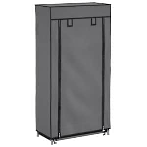 vidaXL kingakapp kattega, hall, 58 x 28 x 106 cm, kangas