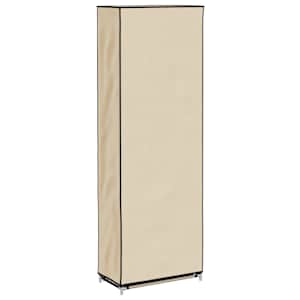 Botník s potahem krémový 57 x 29 x 162 cm textil - obrázek 6