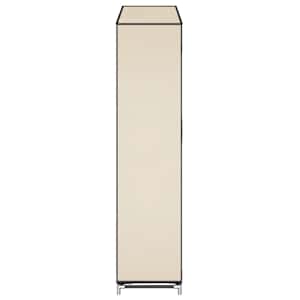 Botník s potahem krémový 115 x 28 x 110 cm textil - obrázek 5