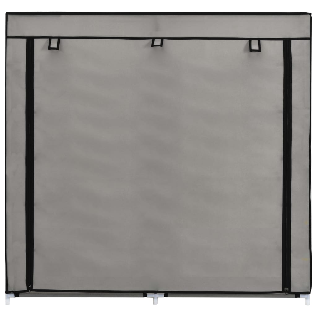 282434 Shoe Cabinet with Cover Grey 115x28x110 cm Fabric