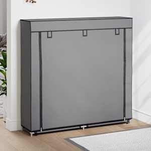 Omarica za čevlje s pokrivalom blago 115x28x110 cm siva